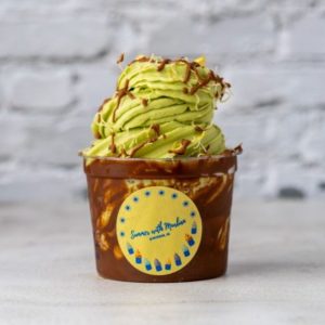 Pistachio kunafa ice cream
