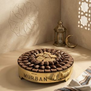 Ramadan Golden Steel Tray (Mixed Chocolate)