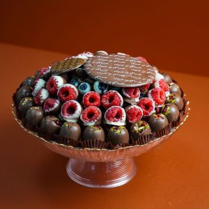 Eid Golden Glass  With Stand Mix Raspberries (S)